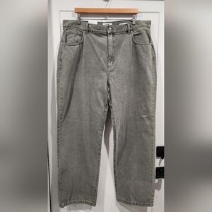 Cotton On Loose Straight Womens Jeans Smokey Green Plus US 16 Relaxed New Denim